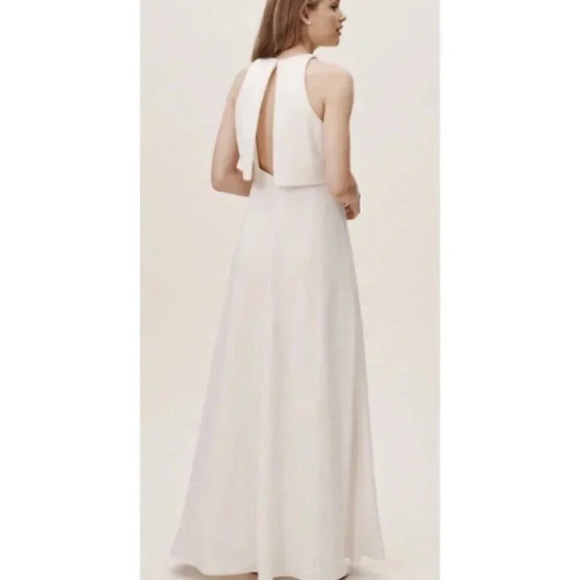 NWT Anthropologie BHLDN Jill Stuart Iva Crepe Maxi Dress Wedding Bridal 14 - Picture 8 of 14